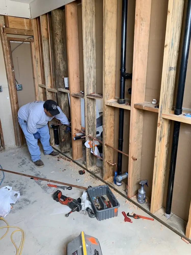 Commercial rough-in plumbing for Gas Line Repair in Banks